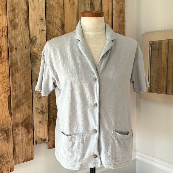 Madewell Women’s Boho Knit Lightspun Camp Shirt Button Up Collared Size‎ XXS - Picture 1 of 10